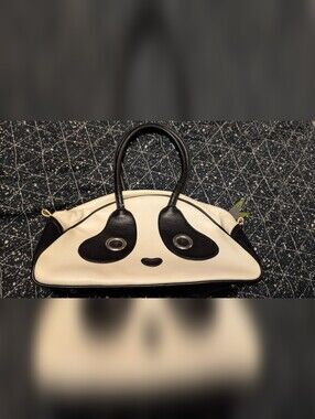 Panda Face Black & Cream Tote Bag